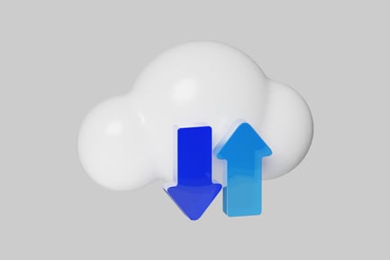Preview: Data cloud upload download arrows