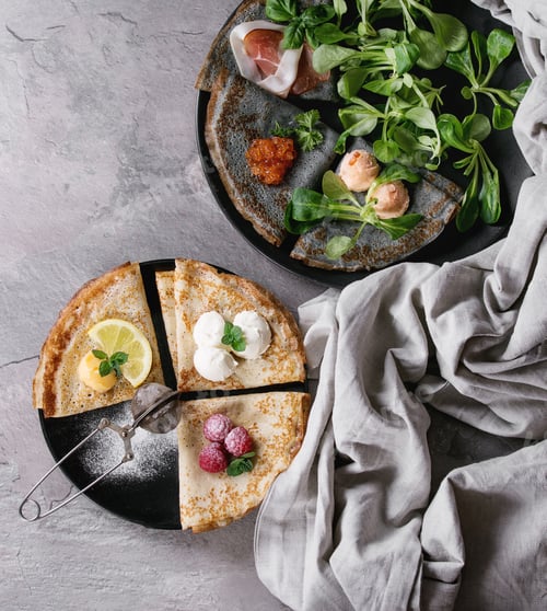 Preview: Variety of black and white pancakes