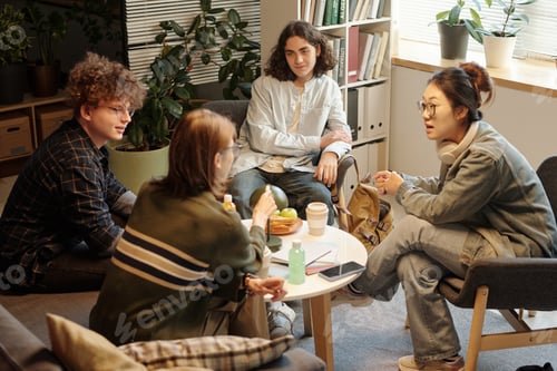 Preview: Group of Teen Friends in College Lounge