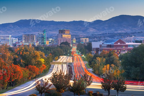 Preview: Boise, Idaho, USA Downtown in Autumn