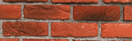 Preview: terracotta bricks textured background, top view, banner