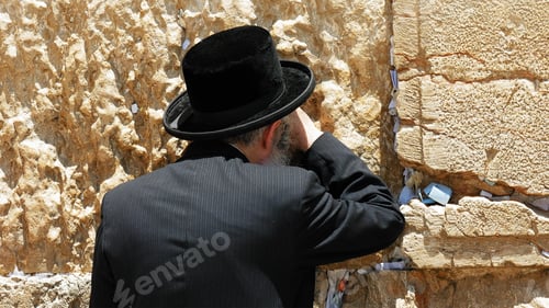 Preview: Jew prays at the Western Wall in Jerusalem