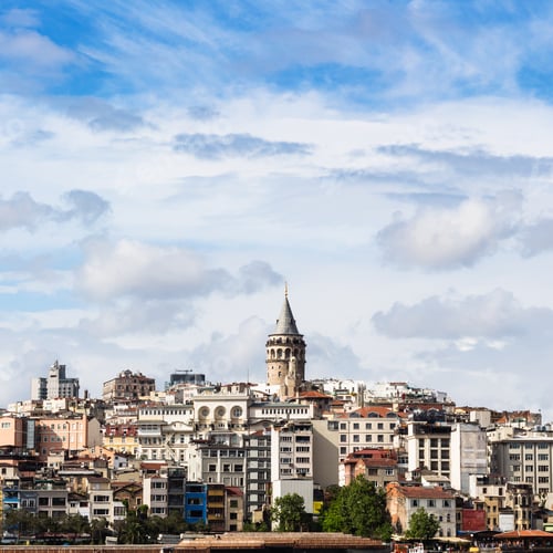 Preview: view of Galata District in Istanbul city