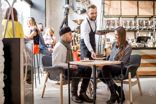 Preview: Couple ordering in the cafe