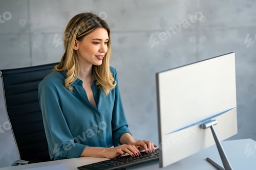 Preview: Professional business woman leader, company worker or sales, hr manager working in modern office