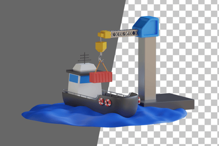 Preview: Harbor Crane 3D Icon