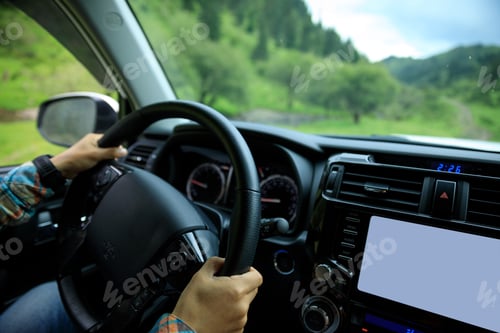 Preview: Driving off road car in the nature