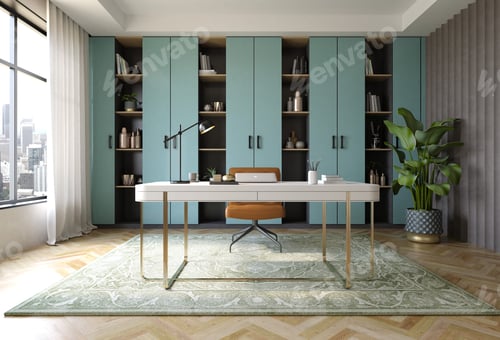 Preview: Interior of home office room