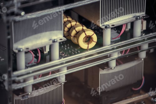 Preview: Electronic parts of large industrial equipment