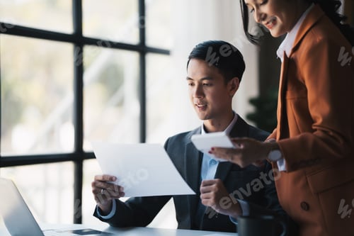 Preview: Business team working together in planning, strategy or goal for business in office room.