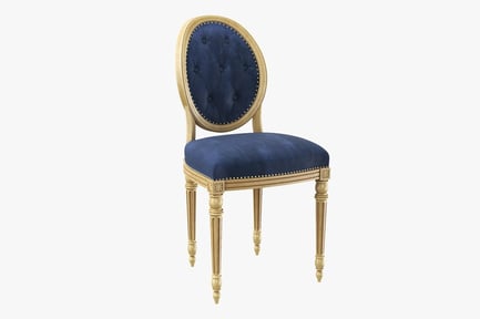 Preview: Upholstered Dining Chair with Tufted Back