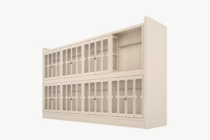 Preview: Weapon Storage Lockers with Open Shelving