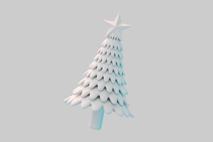 Preview: Cartoon christmas tree with star