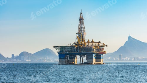 Preview: Oil industry exploration platform moored in Guanabara Bay in Rio de Janeiro, Brazil