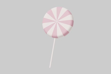 Preview: Pink and white striped lollipop
