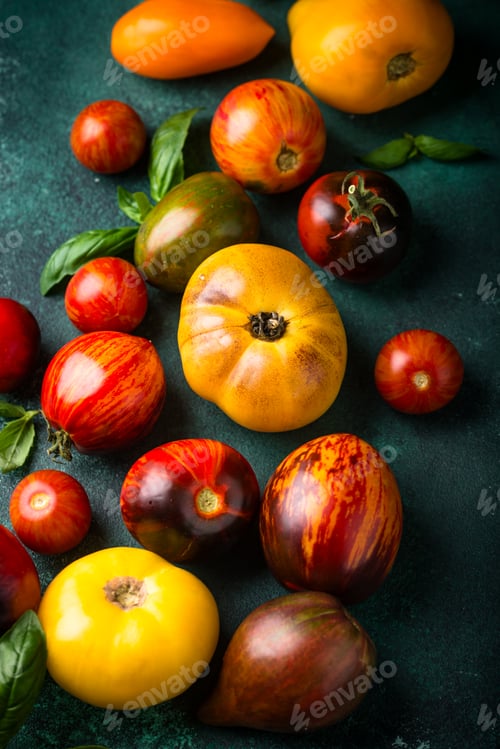 Preview: Assortment of different color tomatoes