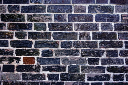 Preview: Glazed brick wall in Lubeck, Germany.