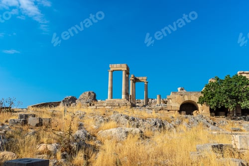 Preview: Ancient pillars of the acropolis of Lindos