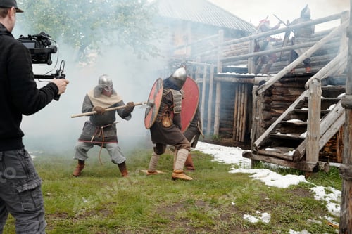 Preview: Filming Medieval Battle Scene with Actors in Armor