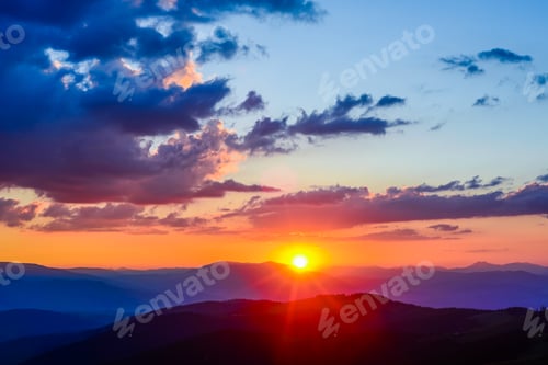 Preview: colorful sky with sun