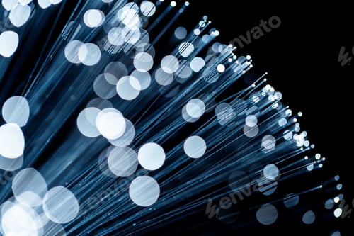Preview: Fiber optic emitting blue light
