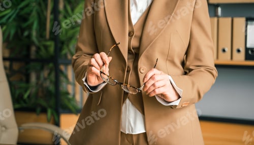Preview: Confident stylish mature middle aged elderly woman in office. General manager,ceo. Old senior busine