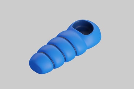 Preview: Blue cylinder with a hole at the top.