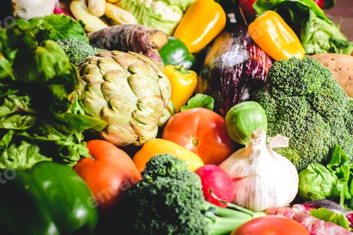 Preview: Variety of fresh vegetables to protect against cancer.
