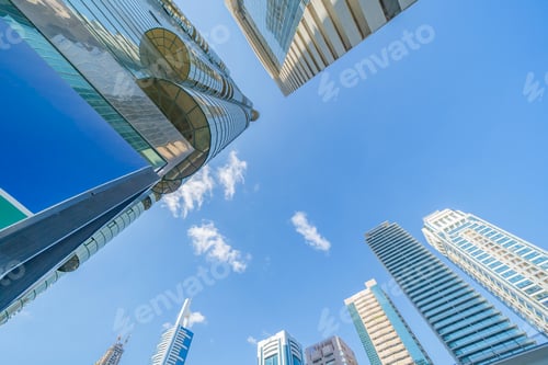 Preview: Dubai Downtown skyline, United Arab Emirates or UAE. Urban city.