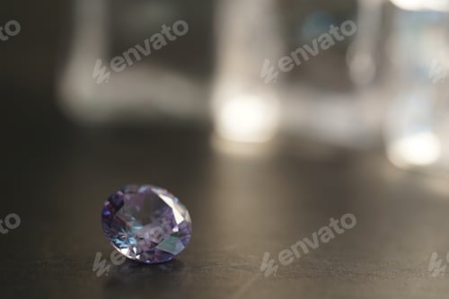 Preview: Natural Sapphire gemstone, Jewel or gems on black shine color. Collection of many different natural