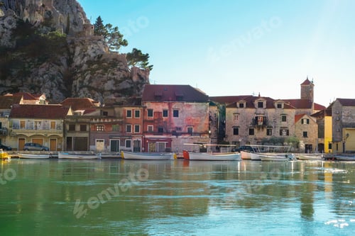 Preview: Town of Omis and Cetina river, Dalmatia, Croatia.