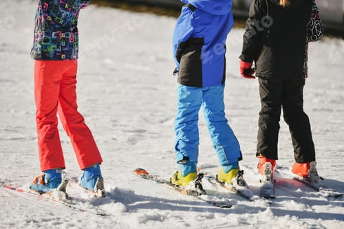 Preview: Skiers on the ski run