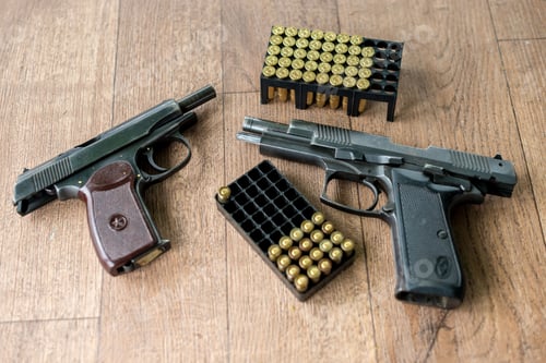 Preview: Two pistols and ammunition packs. ❤️ nominated 💔