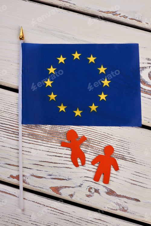 Preview: Cocktail flag of Europe, top view.