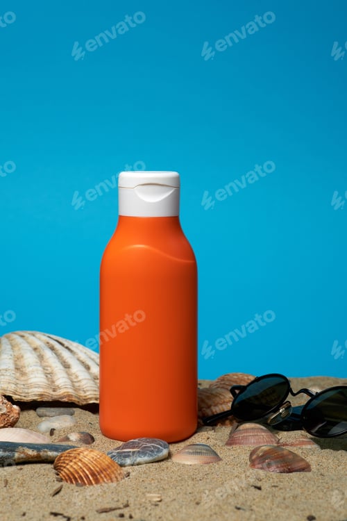 Preview: Sunscreen on beach sand