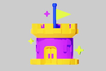 Bright castle building block