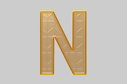 Preview: Golden letter N