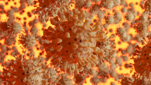 Preview: Coronavirus 2019-nCov novel coronavirus concept. Microscope virus close up.