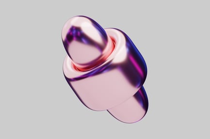 Aperçu: Forme géométrique métallique abstraite