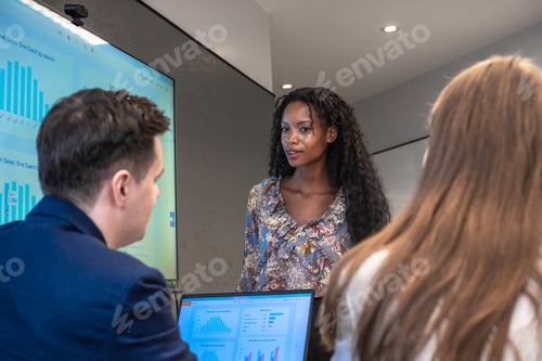 Preview: business team meeting with colleague diversity in office