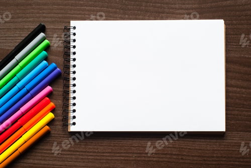 Preview: A set of markers and sketch pad