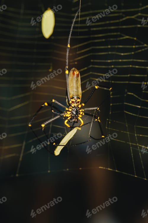 Preview: Golden Orb Spider macro shot