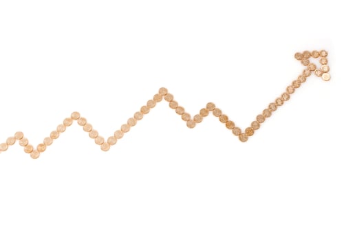 Preview: Stacks of coins forming ascending graph
