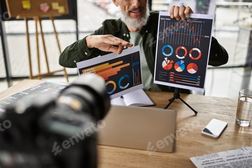 Preview: Engaging presentation in a modern office showcasing data visualization and analytics insights