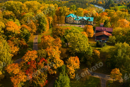 Preview: Autumn landscape in Loshitsky Park in Minsk. Belarus.Golden autumn