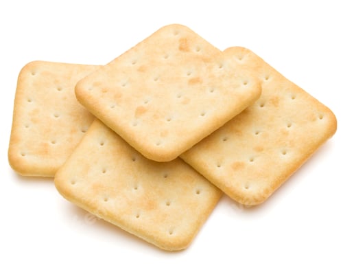 Preview: Dry cracker cookies isolated on white background cutout