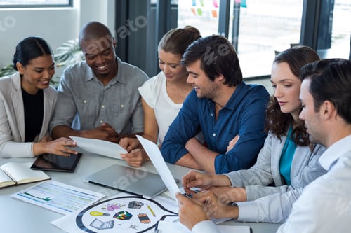Preview: Team of graphic designers interacting with each other