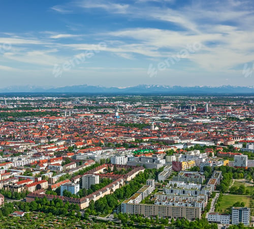 Preview: Aerial view of Munich. Munich, Bavaria, Germany