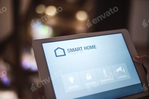 Preview: A tablet with smart home screen.