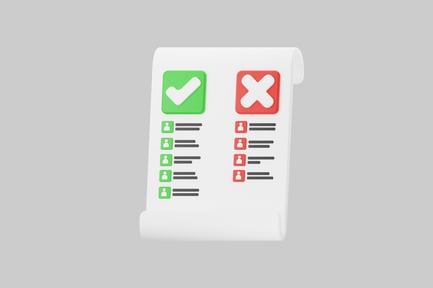 Preview: Checklist with check and x